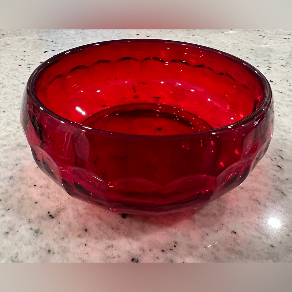 Vintage Viking Ruby Red Bowl 5” opening
